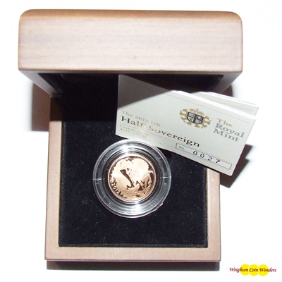 2012 Gold Proof 1/2 SOVEREIGN - NEW DESIGN - Click Image to Close